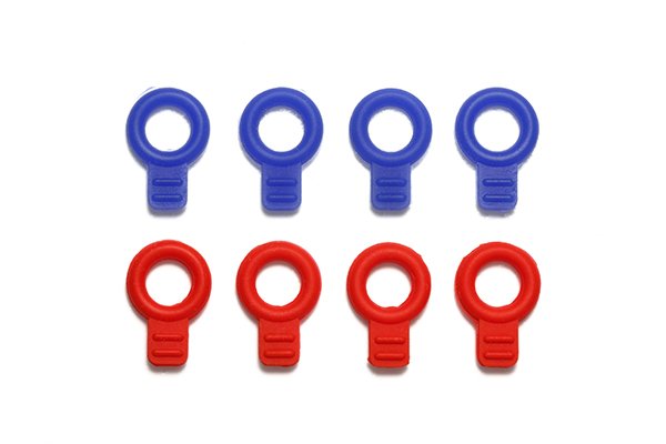 Tamiya 95393 - Rubber Body Catches (Blue/Red) Mini 4WD Product