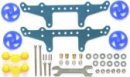 Tamiya 94869 - JR Aluminum Rear Double Plate Set - Light Blue [ Limited Item ]