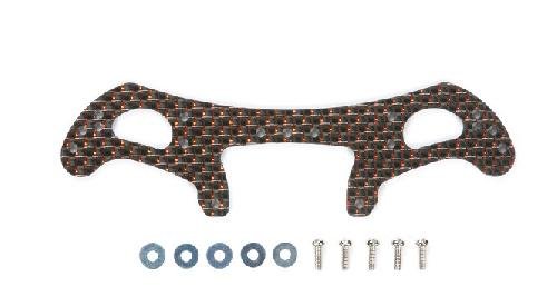 Tamiya 94964 - JR HG Carbon Wide Rear Plate - For AR Chassis (2mm/Red Lame)
