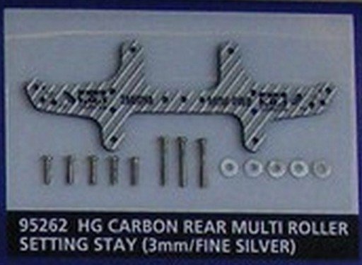 Tamiya 95262 - HG Carbon Rear Muliti Roller Setting Stay (3mm/Fine Silver)