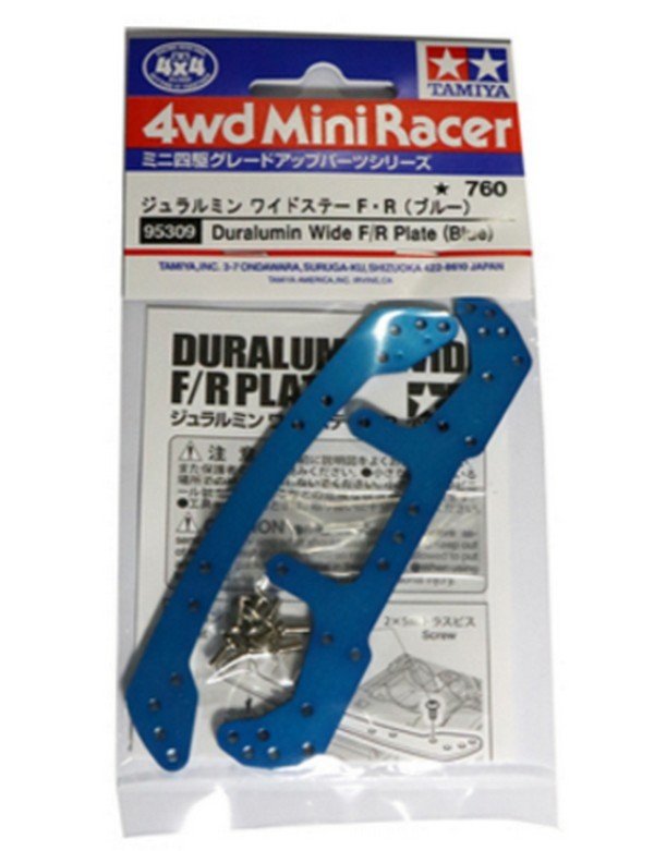 Tamiya 95309 - Duralumin Wide Front and Rear Plate Blue F/R