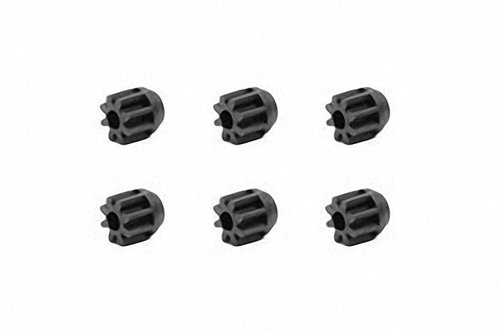 Tamiya 15453 - JR Carbon Reinforced Pinion - 8T Pinion Gear 6pcs