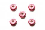 Tamiya 95426 - 2mm Aluminum Lock Nut (Pink, 5pcs.)