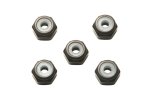 Tamiya 95719 - Jr 2mm Aluminum Lock Nut (Black, 5 Pcs.)