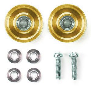 Tamiya 94862 - JR 13mm Aluminum Ball Race Rollers - Ringless/Gold