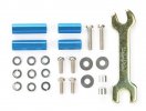 Tamiya 95322 - Mini 4WD Aluminum Hex Mount Set (Blue 10mm, 15mm)