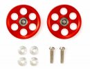 Tamiya 95404 - HG Lightweight Ball-Race Rollers Aluminum 19mm (Ringless/Red)