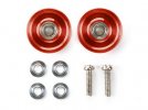 Tamiya 95577 - 13mm Aluminum Ball-Race Rollers (Ringless/Red)