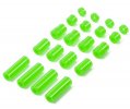 Tamiya 95443 - Lightweight Plastic Spacer Set (12/6.7/6/3/1.5mm) (Fluorescent Green)