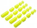 Tamiya 95496 - Lightweight Plastic Spacer Set (12, 6.7, 6, 3, 1.5mm) (Fluorescent Yellow)
