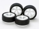 Tamiya 15513 - Jr Low Profile Tire w/5-Spoke Wheel Set
