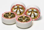 Tamiya 95076 - Fully Cowled Mini 4WD 20th Anniversary White Tire & Gold Plated Wheel