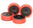 Tamiya 95370 - Red Hard Diameter LP Tire/Carbon Wheels X/XX
