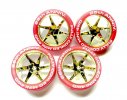 Tamiya 95505 - Fully Cowled Mini 4WD 25th Anniversary Red Tires & Gold Plated Wheels