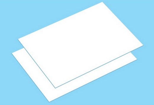 Tamiya 70215 - Heat-shrinking Pla-plate (White) (B6 Size) (2pcs.)