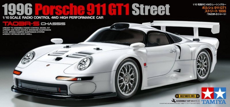Tamiya 47443 - 1/10 Porsche 911 GT1 Street TA03R-S Kit