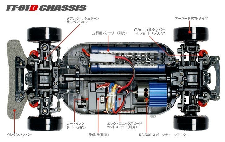 Tamiya 58419 - 1/10 RC Nissan NISMO R34 GT-R Z-Tune - TT01D Drift Spec - TT-01D Chassis