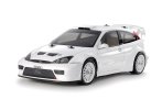 Tamiya 47495-60A - 1/10 2003 Ford Focus RS Custom White Painted Body (TT-02 Chassis) W/O ESC