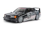 Tamiya 47525 - 1/10 RC Mercedes-Benz 190 E 2.5-16 1991 Black Silver Painted Body (TT-02 Chassis)