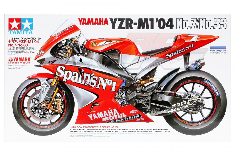 Tamiya 14100 - 1/12 Yamaha YZR-M1 2004 No.7/33