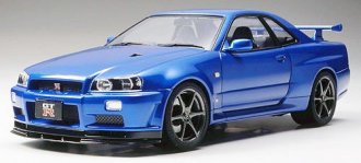 タミヤNissan Skyline GT-R R34 1/24 ベイサイドブルー Tamiya 24258 - 1/24 Scale Nissan R34 Skyline GT-R V-Spec II Model Kit