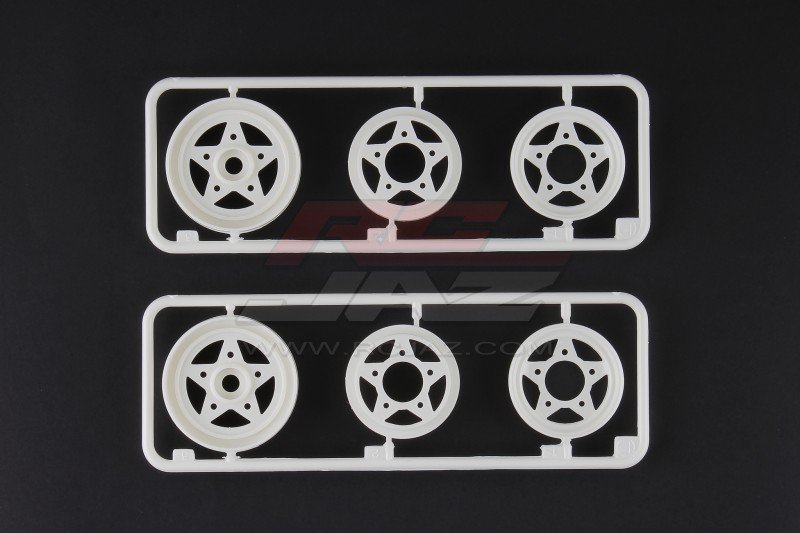 Tamiya 0555067 - Rear White Wheel Set/R Parts For 58336 Hornet/Frog/Grasshopper/Sand Scorcher