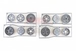 Tamiya 9005073 - F and R Parts ( Front and Rear Wheels) for 58441/58539/57842/84163/ Buggy Champ 2009 /Fast Attack Vehicle with Shark Mouth 9005073