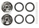 Tamiya 54493 - RC CR01 Metal Plated Wheels - Pentagram (Offset +5) 2pcs CR-01 OP.1493