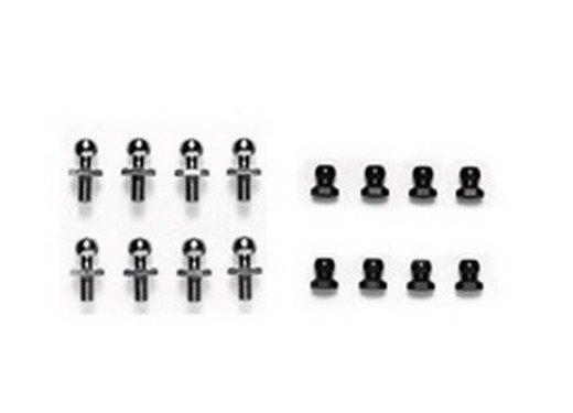 Tamiya 84397 - 5mm Aluminum Ball Connector & Nut Black 8pcs