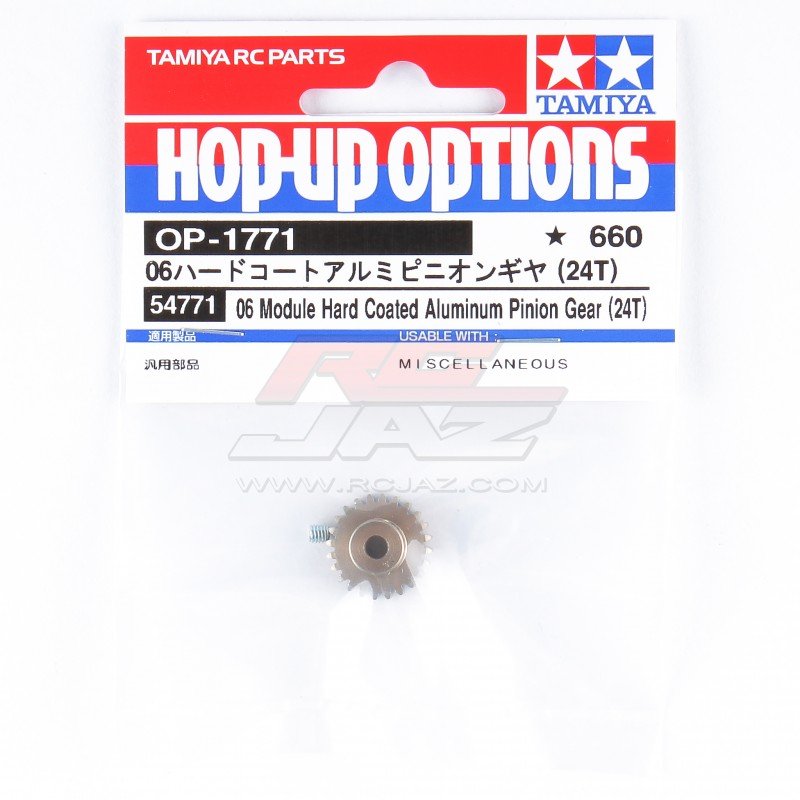 Tamiya 54771 - 06 Module Hard Coated Aluminum Pinion Gear (24T) OP-1771