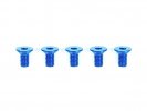 Tamiya 42328 - TRF 3x6mm Countersunk Hex Head Screws HG Aluminium (Blue/5 Pcs.)