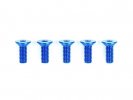 Tamiya 42330 - 3x8mm Countersunk Hex Head Screws HG Aluminum (Blue/5 Pcs.)