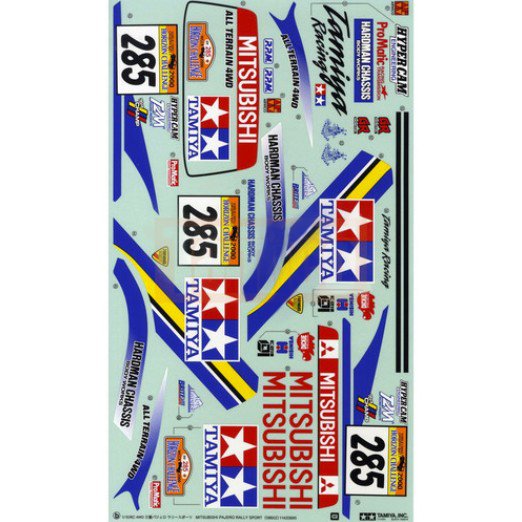 Tamiya 9495837 - Mitsubishi Pajero Rally Sport (CC-01) Stickers Set