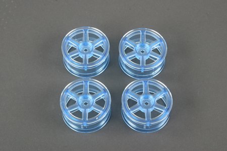 Tamiya 49403 - M-Narrow 6-Spoke Wheels (+2)(Clear Blue)
