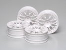 Tamiya 53468 - (OP468) Mesh Wheel Medium Narrow White (2) OP-468