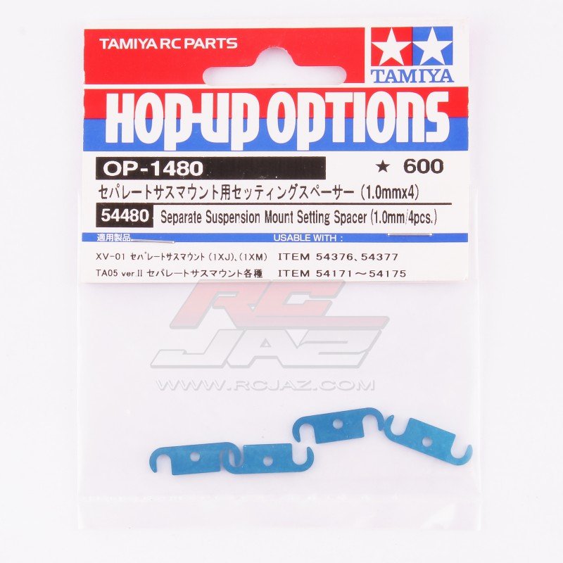 Tamiya 54480 - Separate Suspension Mount Set Spacer 1.0mm x 4 OP.1480 OP-1480