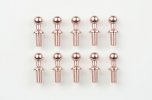 Tamiya 40512 - Aluminum 4mm Ball Connectors (Pink)