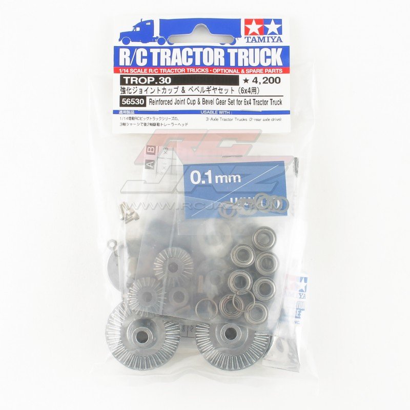 Tamiya 56530 - RC Reinforced Joint Cup & Bevel Gear Set for 6x4 Tractor Truck TROP.30