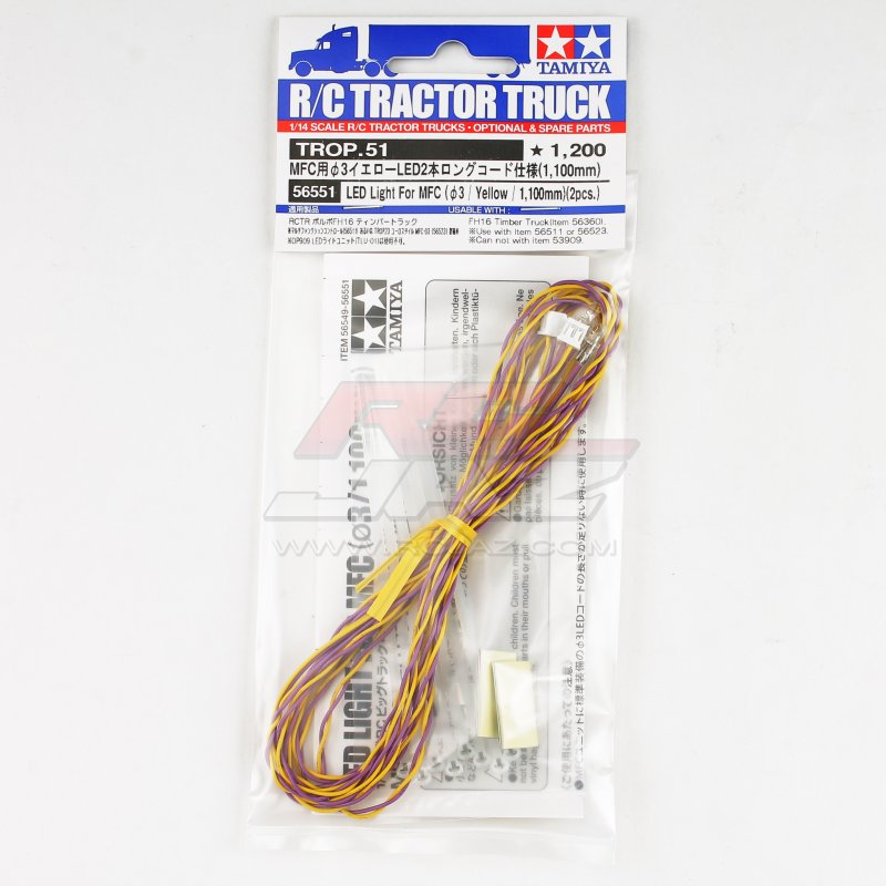 Tamiya 56551 - Led Light For MFC (3mm/Yellow) 2pcs.