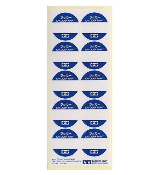 Tamiya 87196 - Cap Labels (for Lacquer Paints)