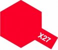 Tamiya 81527 - Mini Acrylic X-27 Clear Red - 10ml Bottle