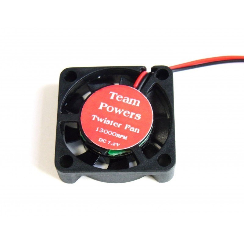 Team Powers Twister Fan, 25x25x10, 13000rpm@7.2V - for radon series speed control