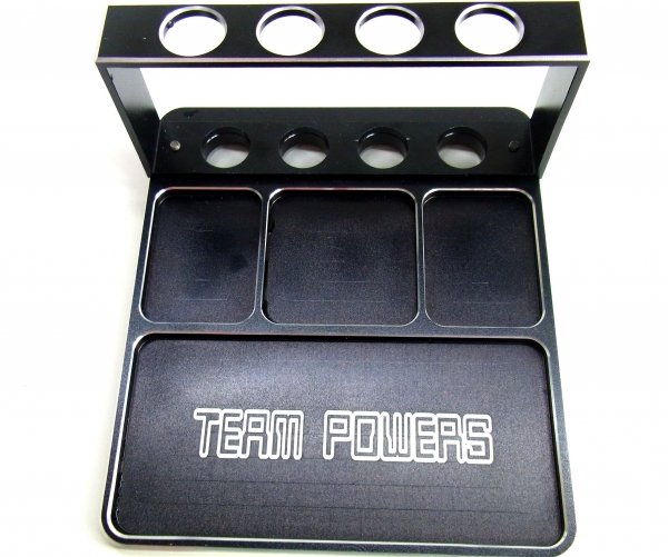 TEAMPOWERS Aluminium Part Tray with Mobile Phone/Shock Absorber holder (TP-PT-B)