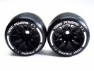 Team Powers 1:10 F1 Rubber Rear Tire Set- ( Pre-Glued, Medium, 1set 2pcs) (TP-FPG_F1GR)