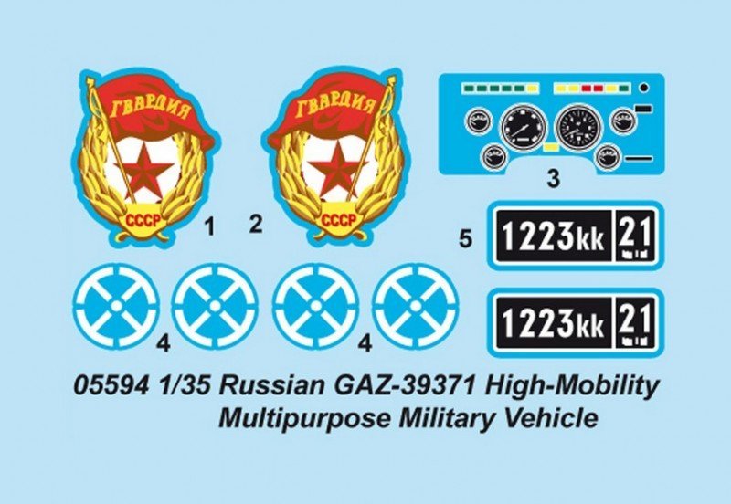 Trumpeter 1/35 05594 Russian Gaz39371 High-mobility Military Vehicle Model for sale online 