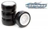 Volante Mini 36R Rubber Slick Tire Set, Pre-glued, 4 pcs (0 Offset)