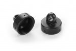 XRAY 358055 - XB8 Aluminium Shock Cap Nut 4x Bleed Hole - Black Coated (2)