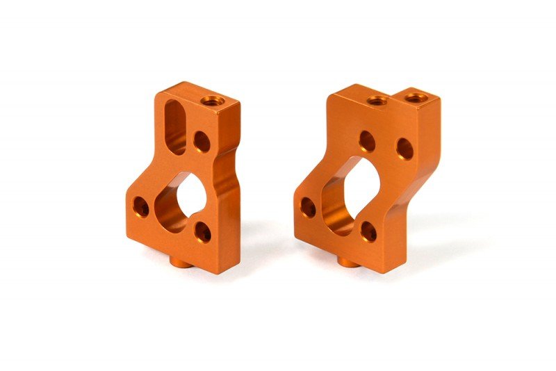 XRAY 336232-O Aluminum Radio Plate Mounts (L+R) - Swiss 7075 T6 - Orange