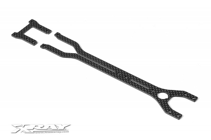 XRAY #301188 T2(009) Rubber-spec Upper + Rear Deck 2.0mm Graphite - Short- Set