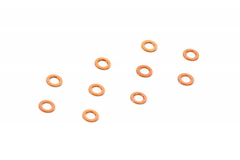 XRAY 303142-O Aluminum Shim 3x5x0.5mm - Orange (10)